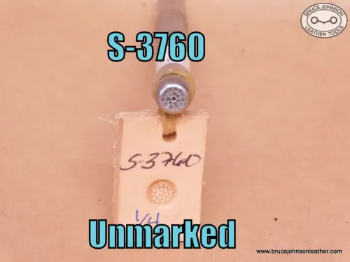 SOLD – S-3760 – Unmarked cluster flower center stamp, 1-4 inch – $35.00