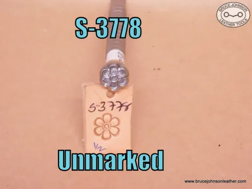 SOLD - S-3778 – Unmarked flower stamp, 1-2 inch – $80.00