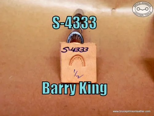 SOLD - S-4333 – Barry King geometric stamp, 1-2 inch – $50.00