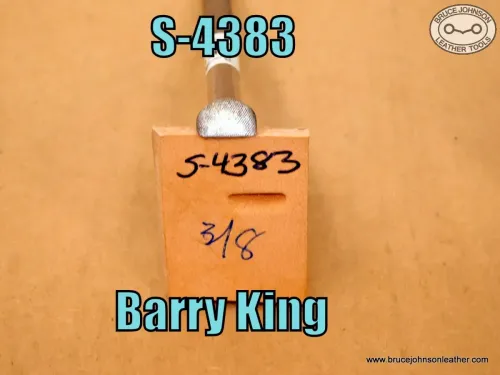 SOLD – S-4383 – Barry King checkered beveler, 3-8 inch wide – $25.00.