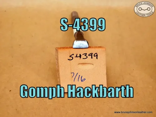 SOLD – S-4399 – Gomph Hackbarth smooth beveler, 7-16 inch wide – $30.00.