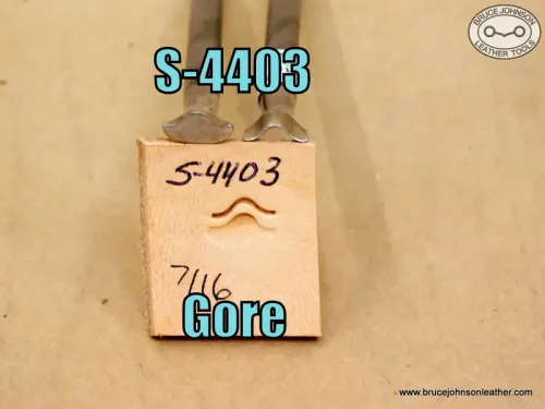 SOLD – S-4403 – Gore scallop cutter and beveler set, 7-16 inch – $100.00.