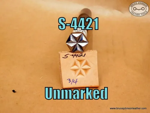 SOLD – S-4421 – unmarked geometric stamp, 3-4 inch – $75.00