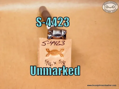 SOLD – S-4423 – unmarked geometric stamp, 5-16 X 5-8 inch – $75.00