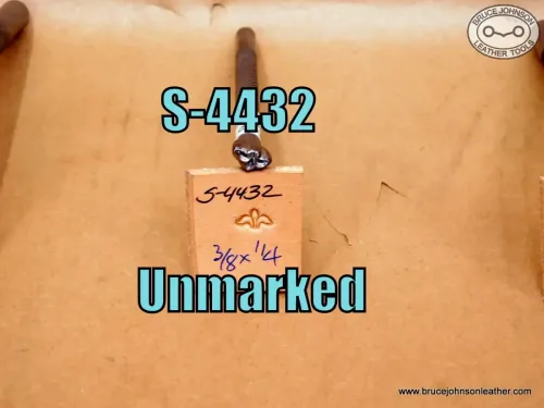 SOLD – S-4432 – unmarked three leaf border stamp, 3-8 X 1-4 inch – $65.00.