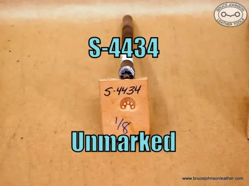 SOLD – S-4434 – unmarked border stamp, 1-8 inch between points, 1-4 inch overall width at base – $35.00.
