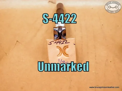 SOLD – S-4442 – unmarked geometric stamp, 1-2 inch – $75.00