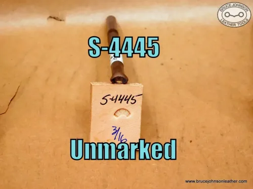 SOLD – S-4445 – unmarked barker stamp, 3-16 inch – $20.00.