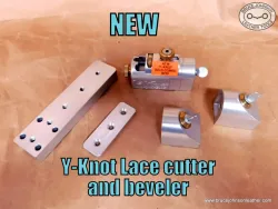 YKBC - New Y-Knot lace cutter, 30 and 45 degree beveler with mounting bracket – $250.00. - in stock