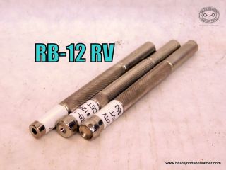 RB-12 RV - Richard Brooks three piece rivet set for #12 rivets. Includes burr setter, peener for rivet shank, and domer for rivet head - set price $55.00