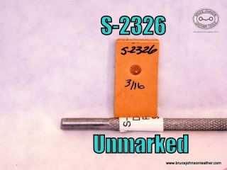 S-2326 – dot flare stamp, 3-16 inch – $30.00