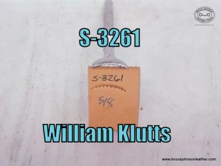 S-3261 – William Klutts lined and scalloped veiner stamp, 5-8 inch wide – $35.00