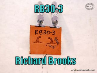 RB30-3 - Richard Brooks slanted or wave meander stamp set, 7-16 inch wide base and 5-16 inch tall. Set of right and left - $64.00.