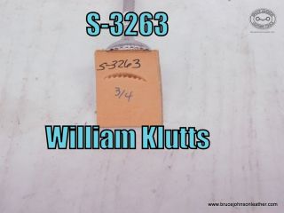 S-3263 – William Klutts line and scalloped veiner stamp, 3-4 inch wide – $35.00