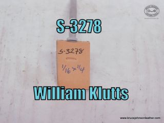 S-3278 – William Klutts smooth thumbprint, 1-16 X 1-4 inch – $35.00.