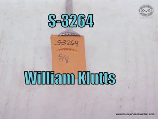 S-3264 – William Klutts line and scalloped veiner stamp, 5-8 inch wide – $35.00