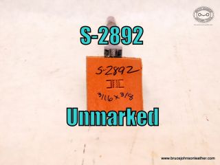 S-2892 – Unmarked center basket stamp, 3-16 X 3-8 inch – $65.00