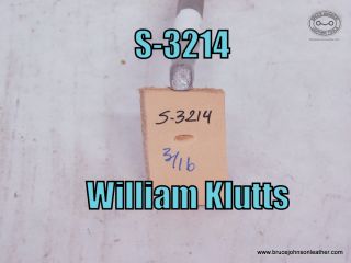 S-3214 – William Klutts checkered beveler, 3-16 inch-wide – $35.00