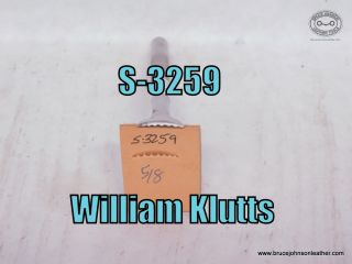 S-3259 – William Klutts lined and scalloped veiner stamp, 5-8 inch – $35.00.