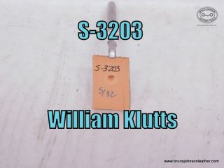 S-3203 – William Klutts smooth beveler, 5-32 inch wide – $25.00
