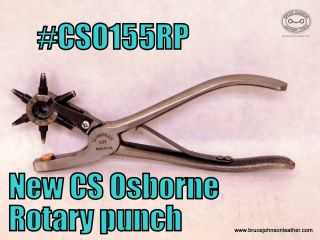 CSO155RP – new CS Osborne Rotary punch holes sizes #0 – 7, punch tubes have all been sharpened – $95.00.