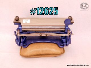 12625 - CS Osborne 6 inch #86 leather splitter - refurbished and painted with metallic blue - $400.00