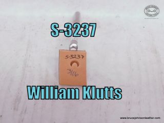 S-3237 – William Klutts crowner stamp, 3-16 inch wide at base – $30.00