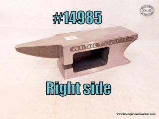 SOLD - 14985 – Heritage leather workers bench anvil, right side – $85.00.