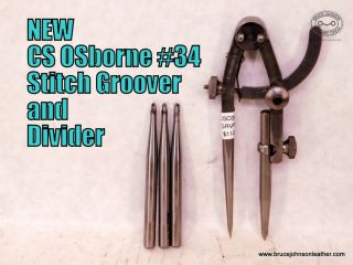 CSO34 - New CS Osborne #34 compass groover with interchangeable tips. Include a sharp point AND #1, #2, #3 grooving tips - $110.00 - In Stock