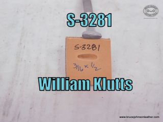 S-3281 – William Klutts horizontal line thumbprint, 3-16 X 1-2 inch – $35.00.