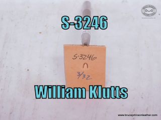 S-3246 – William Klutts Mule foot, 3-32 inch wide at base – $25.00.