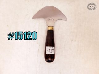 15120- CS Osborne Newark marked round knife with round handle. 3-3/4 inches wide - $80.00