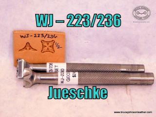 WJ 223 & 236 - Jueschke geometric blocks stamp set, 1-2 inch – $240.00 set price