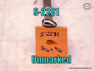 S-2218 – unmarked smooth shader, 3/16 X 7/16 inch – $20.00.