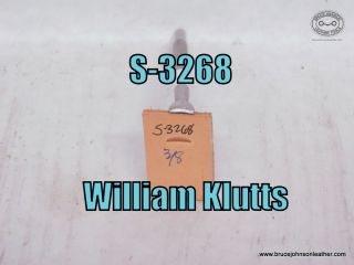 S-3268 – William Klutts lined veiner stamp, 3-8 inch – $35.00