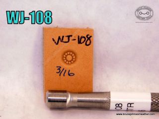 WJ-108 – Wayne Jueschke smooth central dot flower center, 3-16 inch – $65.00