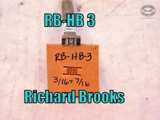 RB-HB-3 – Richard Brooks hearts and dot center basket stamp, 3-16 X 7-16 inch – $53.00