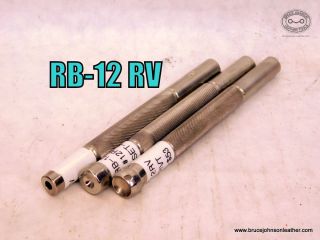 RB-12 RV - Richard Brooks three piece rivet set for #12 rivets. Includes burr setter, peener for rivet shank, and domer for rivet head - set price $53.00