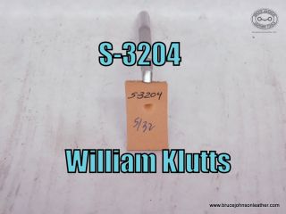 S-3204 – William Klutts smooth beveler, 5-32 inch wide – $25.00.