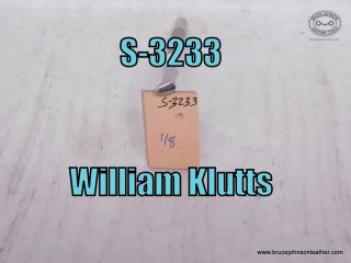 S-3233 – William Klutts undershot lifter stamp, 1-8 inch wide – $35.00