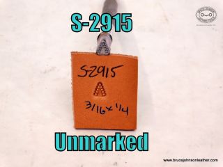 S-2915 – unmarked triangular border stamp, 3-16 inch at base, 1-4 inch tall – $45.00.