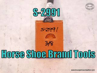 S-2991 – Horse Shoe Brand Tools border stamp, 3-8 inch at base – $50.00.