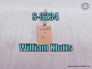 S-3234 – William Klutts undershot lifter stamp, 1-8 inch – $35.00.