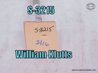 S-3215 – William Klutts checkered beveler, 3-16 inch wide – $35.00.